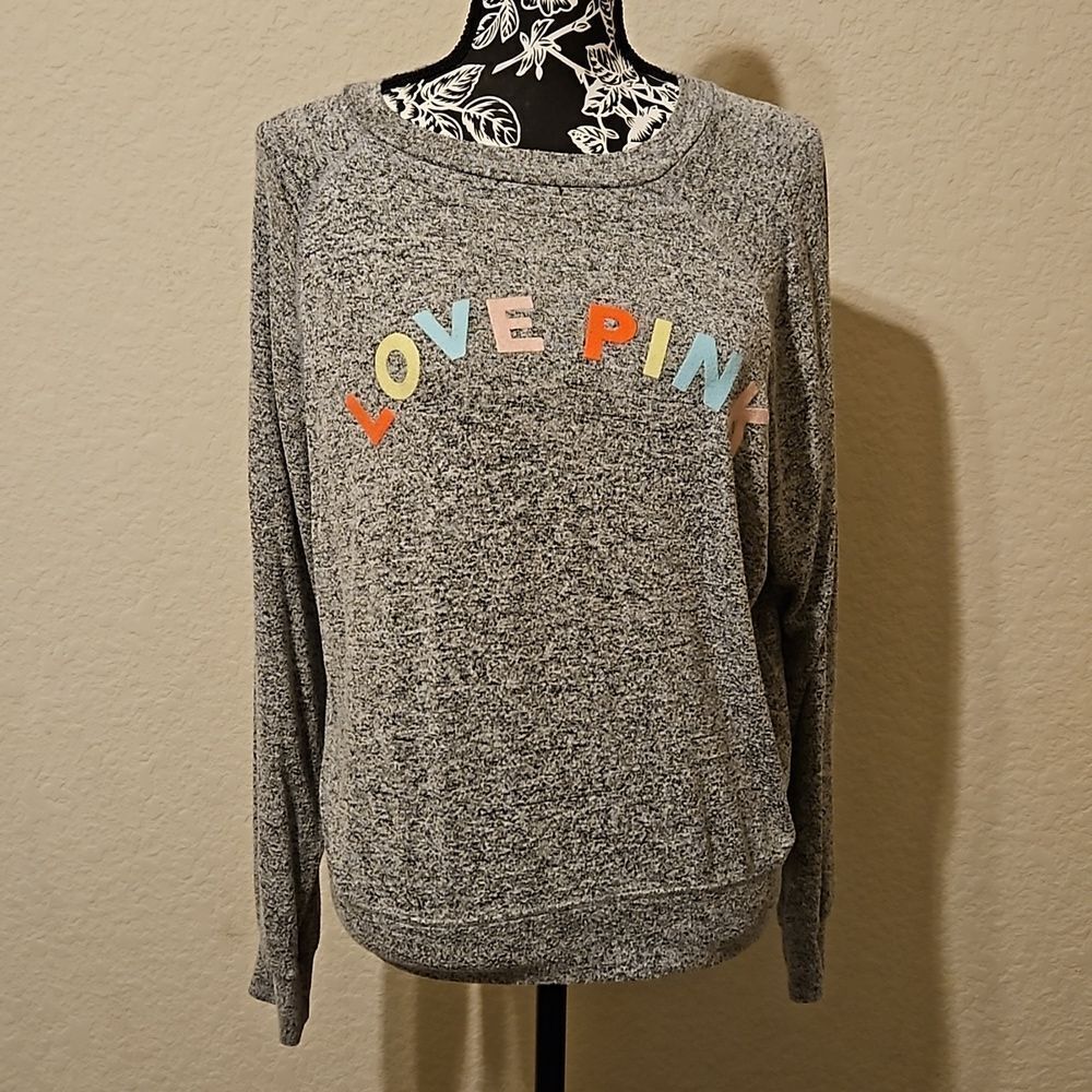 Victoria's Secret PINK long sleeve Heather Gray Top size XS
